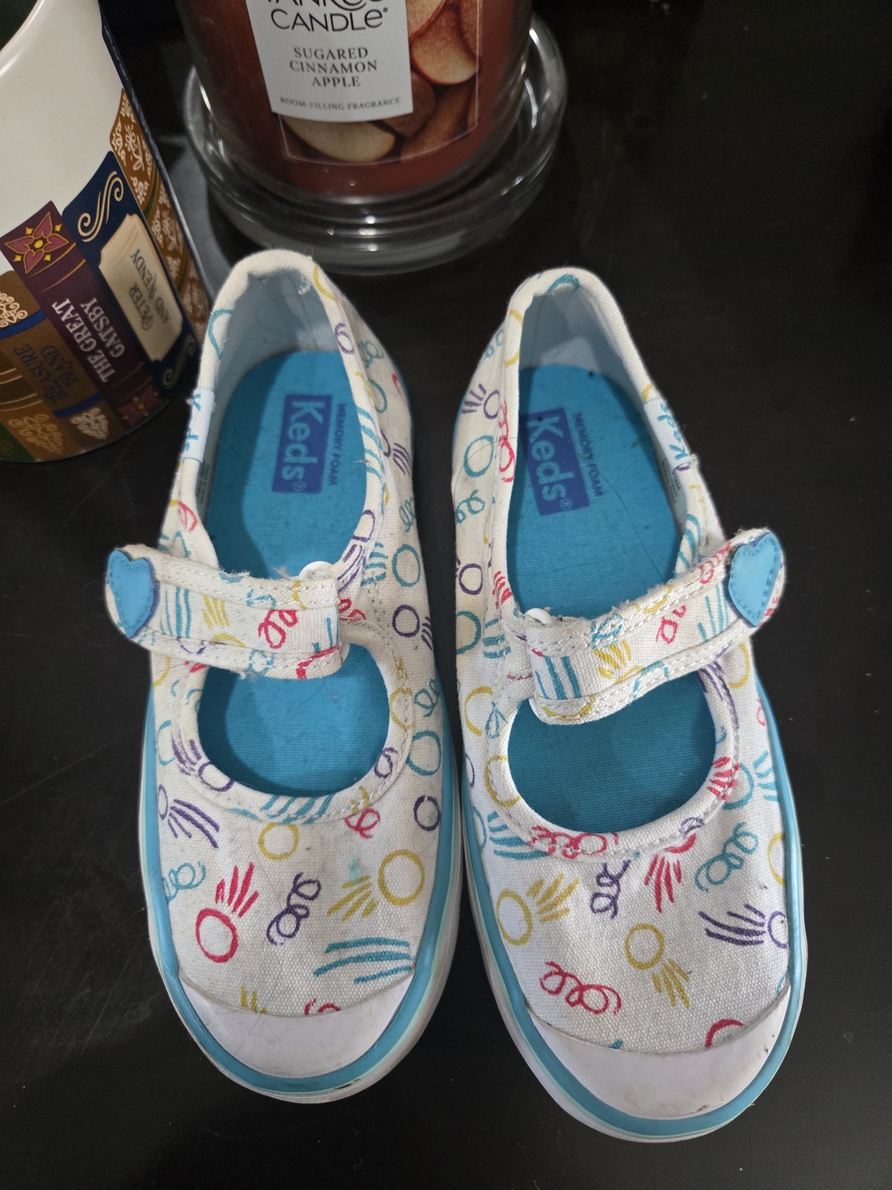 Keds Girls' White Multicolor Mary Jane Sneakers